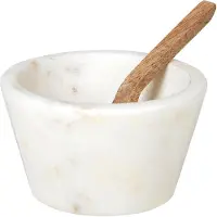Broste Copenhagen Marina Bowl With Spoon - Cream - Ø 7 CM