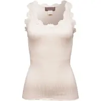 Rosemunde Rwbabette Silk Sl U-Neck Long Lace Top - Beige - L