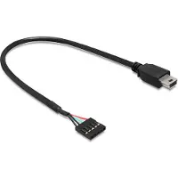 DeLOCK USB 2.0 Pin Header - USB intern til ekstern adapter - mini-USB type B (han) til 5-pins USB 2.0 samlekasse (hun) - 30 cm - lajittelu