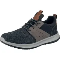 SKECHERS Matalavartiset tennarit 'Delson Camben' ruskea / mudanvärinen / vaaleanharmaa / musta