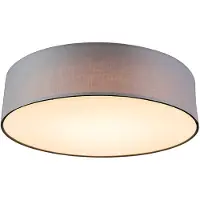 QAZQA Kattovalaisin harmaa 40 cm sis. LED - Drum LED