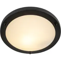 QAZQA Moderni pinta-asennusvalaisin musta 31 cm IP44 - Yuma
