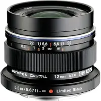 Olympus M.ZUIKO DIGITAL ED 12mm f/2,0 musta