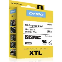 Dymo Tape XTL 24mmx7m all-purpose vinyl bl/whi