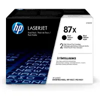 HP 87X alkuperäinen riittoisa musta LaserJet- värikasetti, kaksoispakkaus, 36000 sivua, Musta, 2 kpl