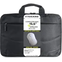 Tucano Borsa Idea 15,6" -tietokonelaukku + hiiri, musta