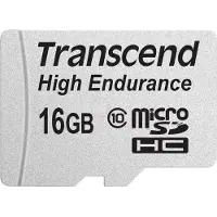 Transcend High Endurance 16 Gt microSDHC UHS-I U1 V10 -muistikortti + SD-adapteri