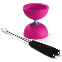 Eureka Rubber Diabolo with Aluminum Sticks - Pink