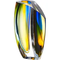 Kosta Boda Mirage maljakko 21 cm Sininen-meripihka