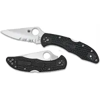 Spyderco Delica 4 C11PSBK partly serrated pocket knife