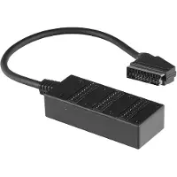 Hama SCART Splitter (SCART to 3 x SCART), 21-nastainen - SCART-adapteri/jakaja, Musta
