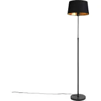 QAZQA Lattiavalaisin musta mustalla varjostimella 35 cm säädettävä - Parte
