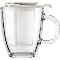 Bodum Yo-Yo teekuppi sihdillä valkoinen