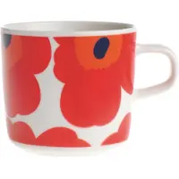 Marimekko Oiva - Unikko kahvikuppi 2 dl, valkoinen - punainen - sininen