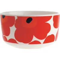 Marimekko Oiva - Unikko kulho 5 dl, valkoinen - punainen - sininen
