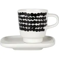 Marimekko Oiva - Siirtolapuutarha espressokuppi ja lautanen