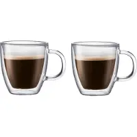 Bodum Bistro kaksiseinäinen korvallinen lasi 2 kpl 0,15 l