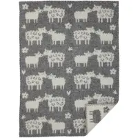Klippan Yllefabrik Bää Lambswool Blanket Grey Grey One Size Harmaa One Size Pojat, Tytöt