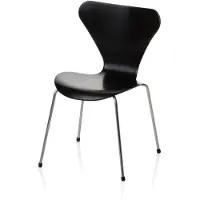 Fritz Hansen Series 7 Tuoli, miniature Musta