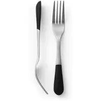 Design House Stockholm Stockholm Fork Dinner 2 Pcs Set - Silver - L:20CM