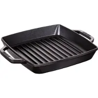 Staub Pure grillipannu valurauta neliö musta 33 cm
