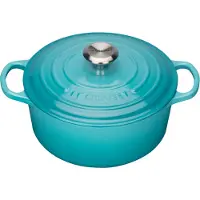 Le Creuset - Signature Valurautapata pyöreä 24 cm 4,2 L Caribbean