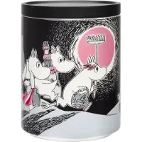 Arabia Moomin Jar 1,2L Adventure Move Ceram. - Black - 1.2L