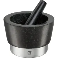 Zwilling Spices-mortteli graniittia ja harjattua ruostumatonta terästä