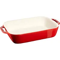 Staub suorakulmainen uunivuoka, 27 cm x 20 cm punainen