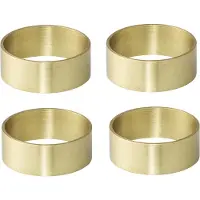 Bloomingville -lautasliinarenkaat 4/pk messinki
