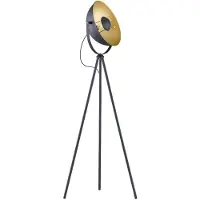 TRIO Lattiavalaisin Trio Chewy Ø400x1600 mm mattamusta/kulta