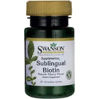 Swanson Health Biotiini 5000 mcg, Luonnollinen kirsikan maku - 60 tablettia