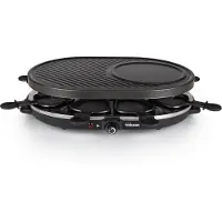 Tristar RA-2996 -raclettegrilli, 5-in-1, 1200 Wattia, 8 henkilöä, musta