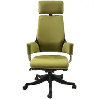 Home4You Työtuoli DELPHI 60xS47xH116-128,5cm, istuin ja selkänoja: kangas, väri: oliivivihreä
