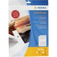 Herma 7587, Läpinäkyvä, Valkoinen, Polypropeeni (PP), Muotokuva, 230 mm, 310 mm, 10 kpl