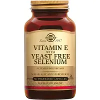 Solgar Vitamin E with Yeast Free Selenium Vegetable Capsules 50 kpl