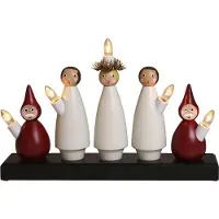 Star Trading Kynttelikkö Star Trading Lucia-kuoro 5-osainen 22 cm puu