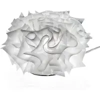 Slamp Design-pöytävalaisin VELI, Valkoinen/opaali, Olohuone/ruokailutila, Synteettinen materiaali, Design