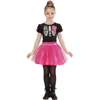 E-Carnavalskleding.nl Luurangon naamiaisasu tytölle halloween - 4-5 vuotta (116 cm)