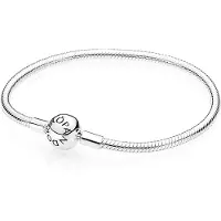 Pandora Moments silver bracelet with round clasp 594595c00 (ent. 590728)