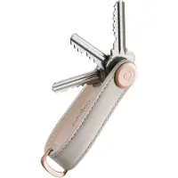 OrbitKey - Leather Key Organiser - Stone/Grey