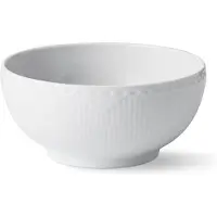 Royal Copenhagen White Fluted -kulho pitsikuvio, 18 cm Valkoinen