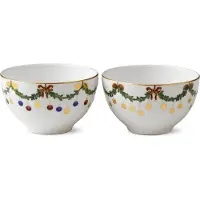 Royal Copenhagen - Star Fluted Christmas Kulho 30 cl 2 kpl