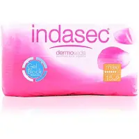 Indasec Inkontinenssisiteit - - Huomaamaton Maxi - Yksi koko - Keskiverto virtaus - Aloe Vera