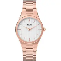 Cluse Naisten kello CW0101210001 Valkoinen/Punakultasävyinen Ø33 mm