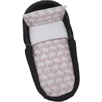 Rätt Start Elephant Eco, Bed Set, Stroller/Cot, Pink - Pink - ONE SIZE