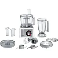 Bosch MultiTalent 8 MC812S820 -monitoimikone, 1250 W, 3,9 L, Ruostumaton teräs/Valkoinen