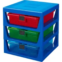 LEGO Säilytys M. 3 laatikkoa - 34x32x38 - Sininen - - OneSize - Laatikostot