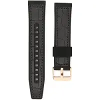 Seiko 5 Sports sarjan musta silikoni-nahkaranneke 22mm R046012P0