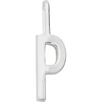 Design Letters 10Mm 925 Sterling Silver A-Z - Silver - ONE SIZE